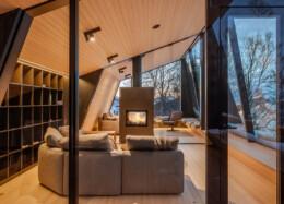 Aurora Lodge 2, Wohnzimmer in einem Hybridhau﻿s
