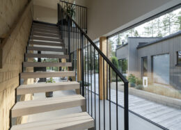 Modernes Holzhaus Aito, Treppe