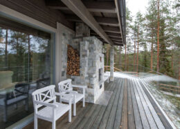 Blockhaus Mountain Hut, Terrasse