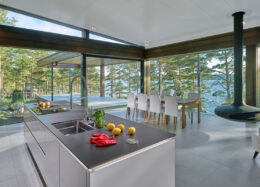 Architektenhaus Luoto, Küche und Essbereich